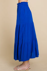 Culture Code Frill Ruched Midi Skirt - Elegant & Versatile Women's Fashion